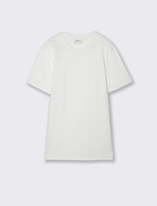 Cotton regular fit crew neck T-shirt - White