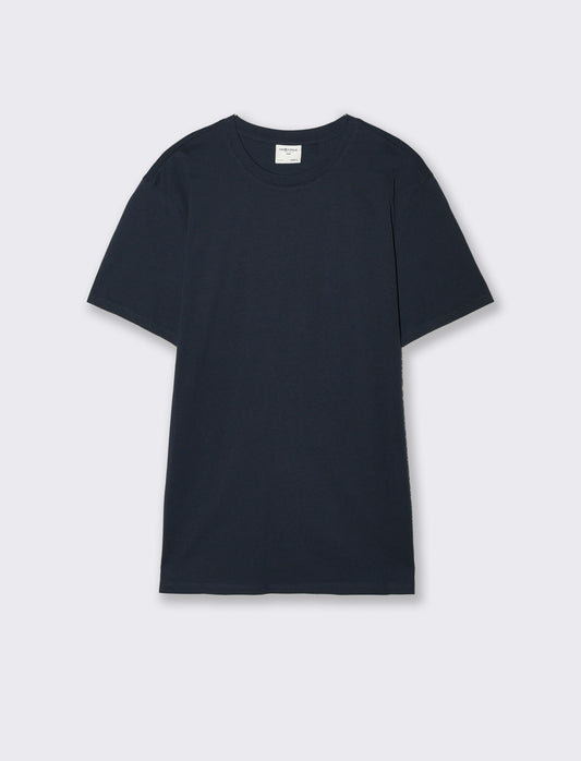 Cotton regular fit crew neck T-shirt - Blue