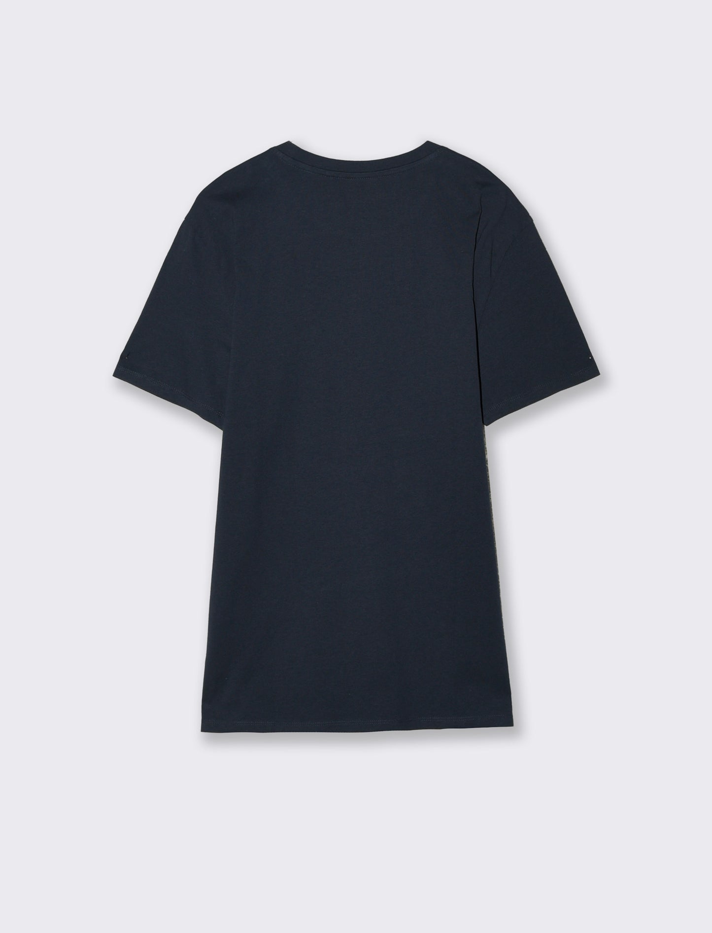 T-shirt girocollo in cotone regular fit - Blu