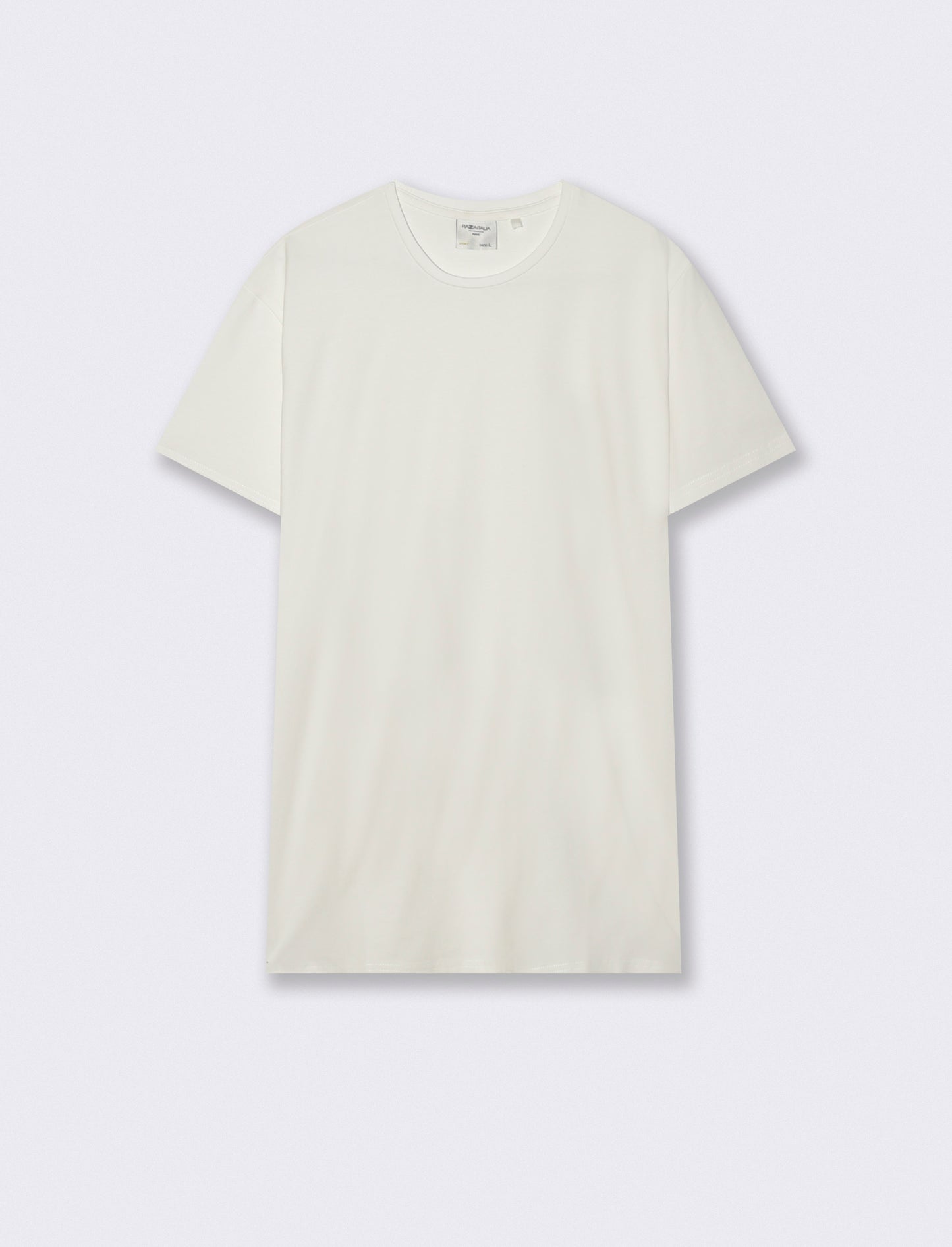 T-shirt slim fit in cotone elasticizzato - Bianco