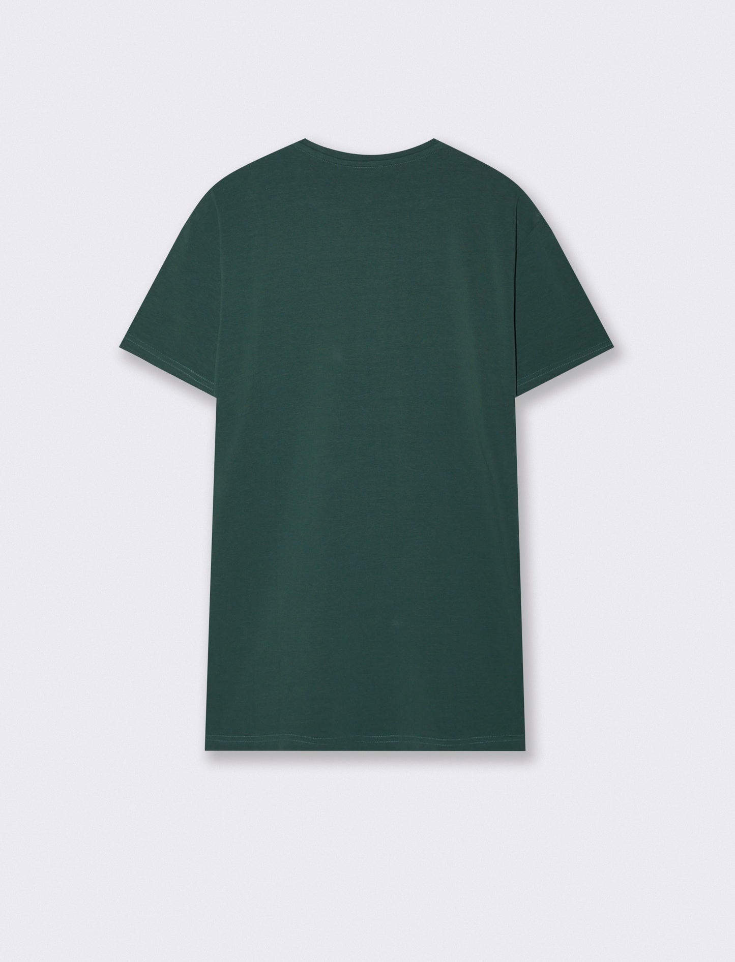 T-shirt slim fit in cotone elasticizzato - Verde petrolio