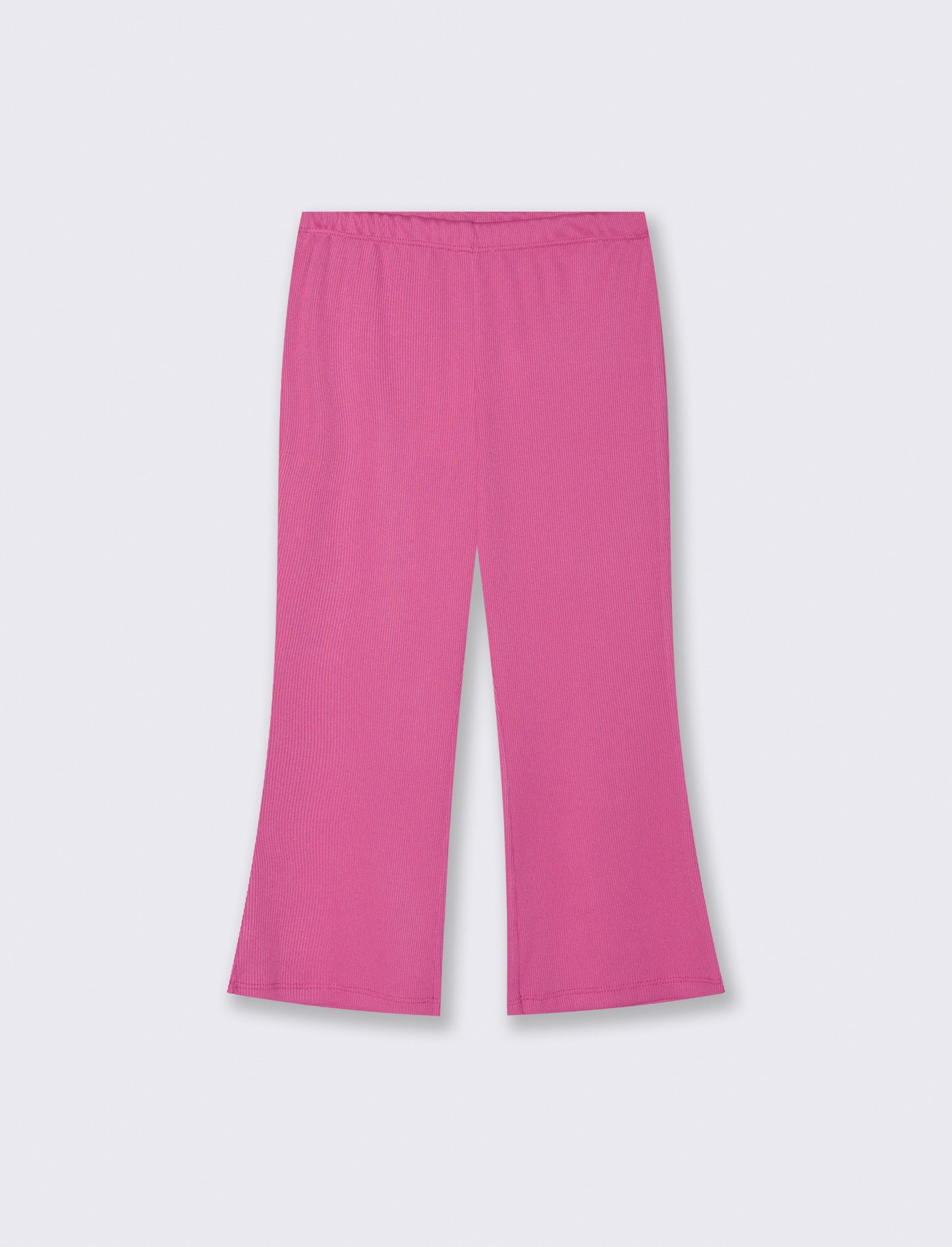 Leggings in costina modello flare. - Fuxia