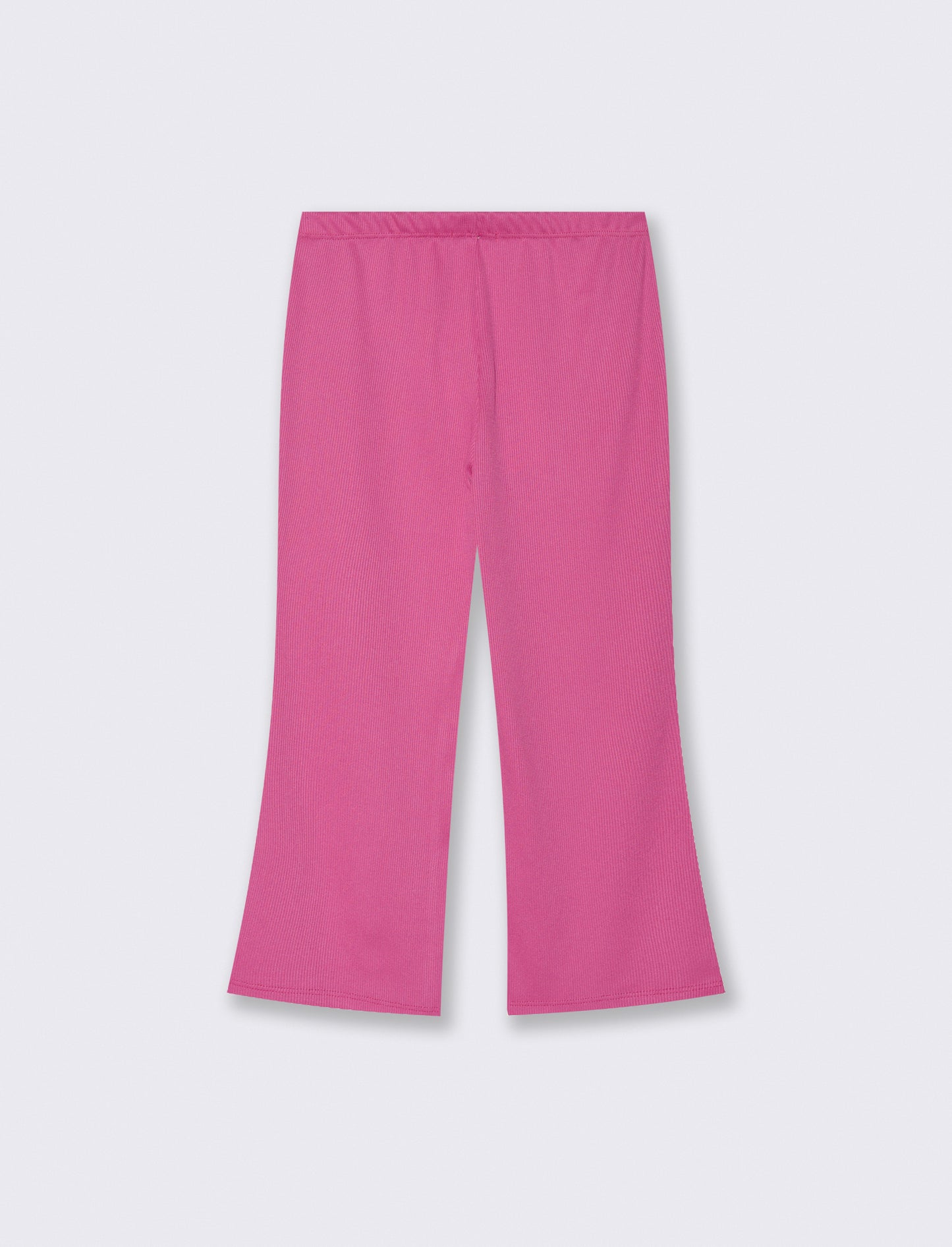 Leggings in costina modello flare. - Fuxia
