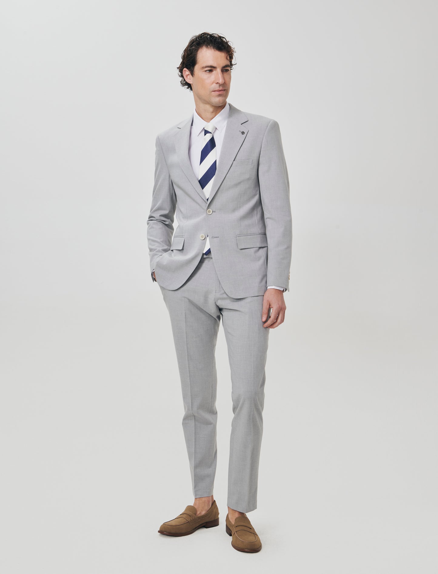 Slim Fit Technical Fabric Shirt - White