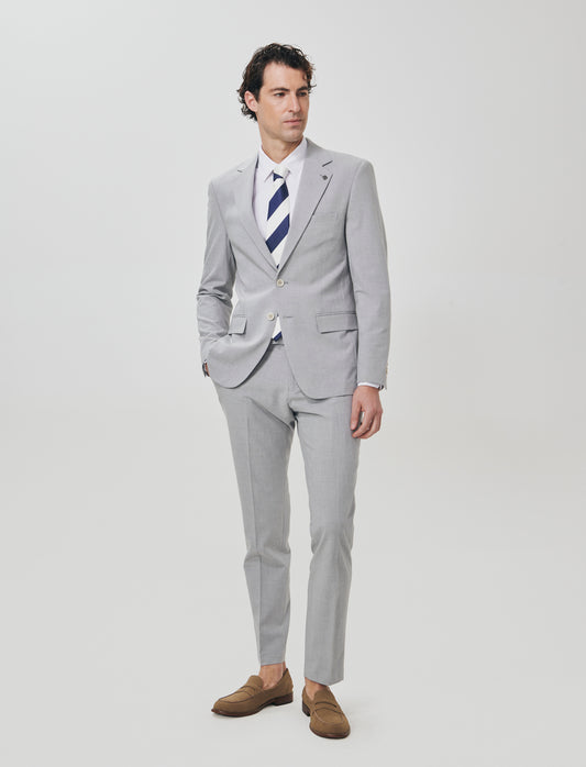Camicia Slim Fit in Tessuto Tecnico - Bianco