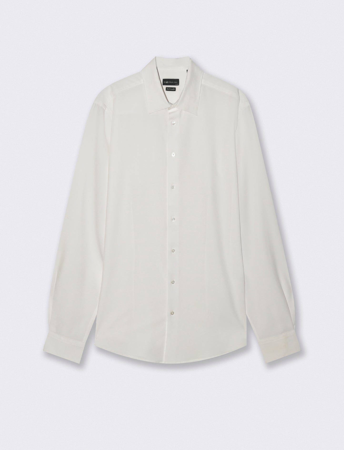 Slim Fit Technical Fabric Shirt - White