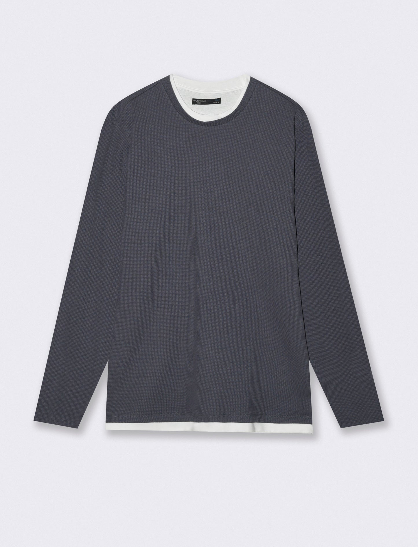 Maglia girocollo waffel in misto cotone - Avion
