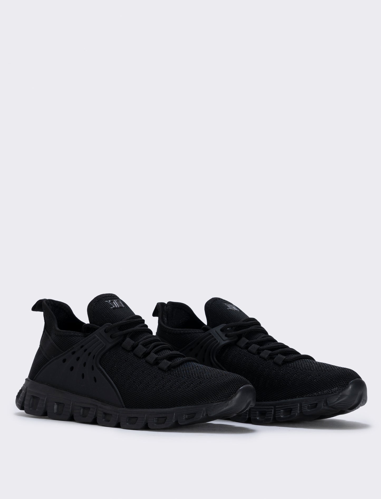 Sneakers running uomo in tessuto tecnico - Nero