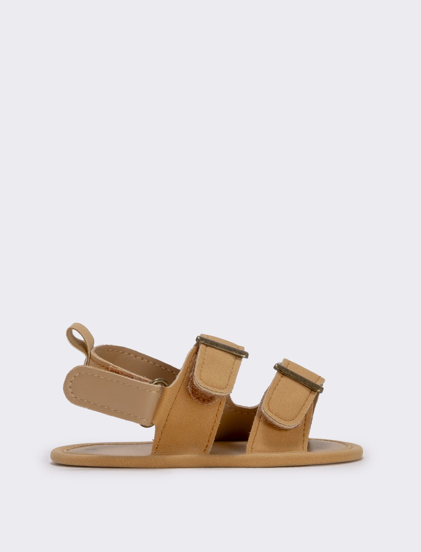 Sandalo neonato beige in poliuretano - Cammello