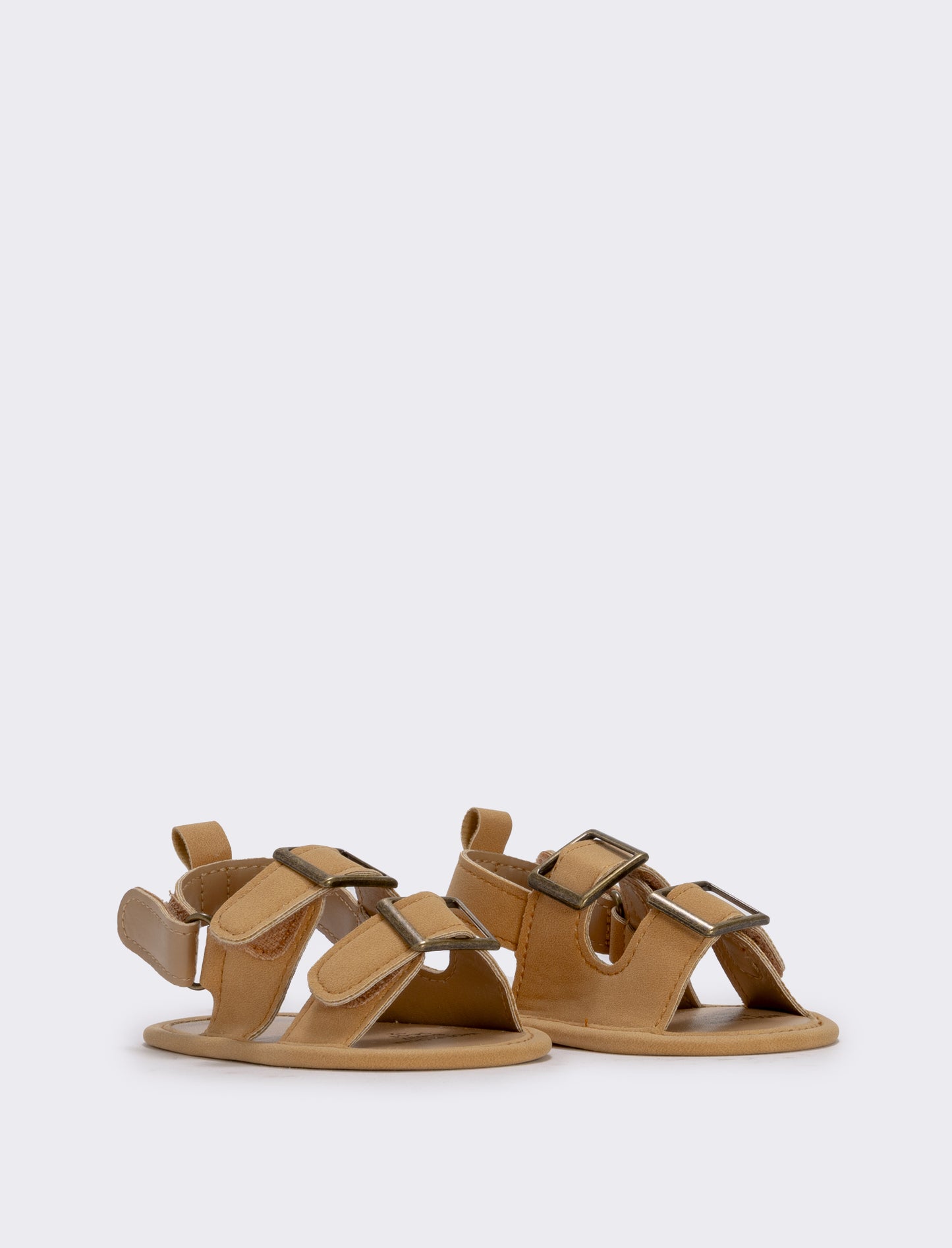 Sandalo neonato beige in poliuretano - Cammello