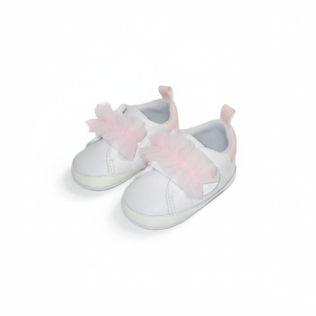 Scarpa con strappo da neonata - Bianco