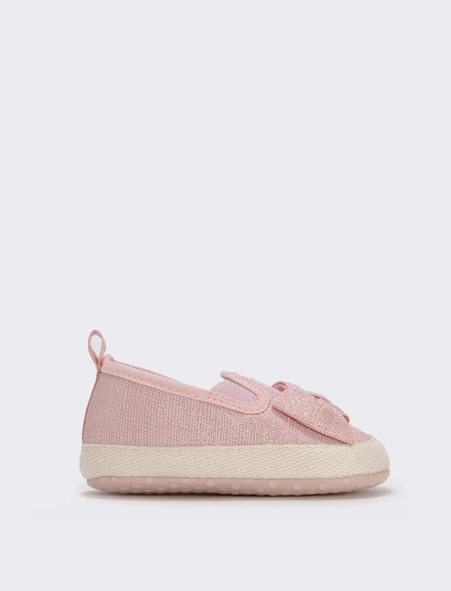 Slip-on effetto laminato rosa con fiocco - Rosa