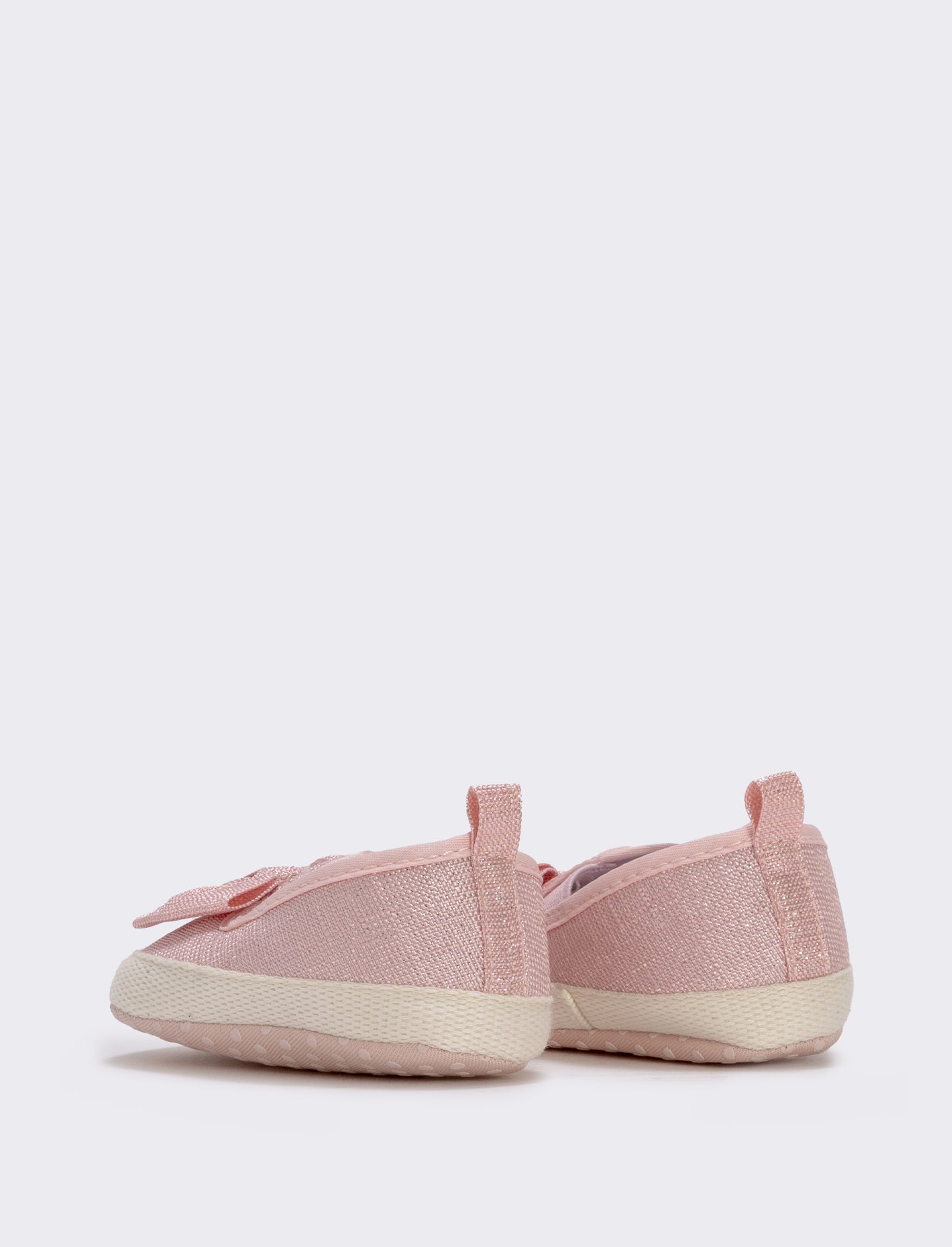 Slip-on effetto laminato rosa con fiocco - Rosa