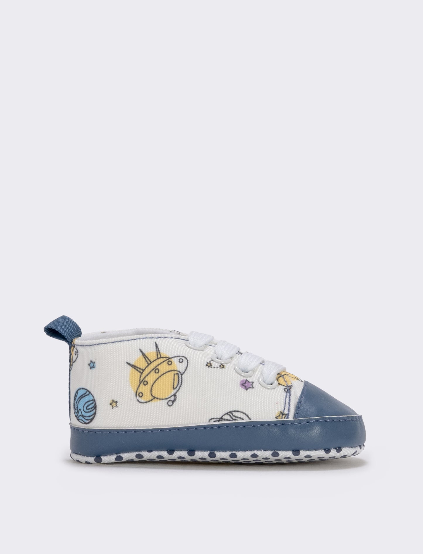 White Baby Shoes with Prints - White