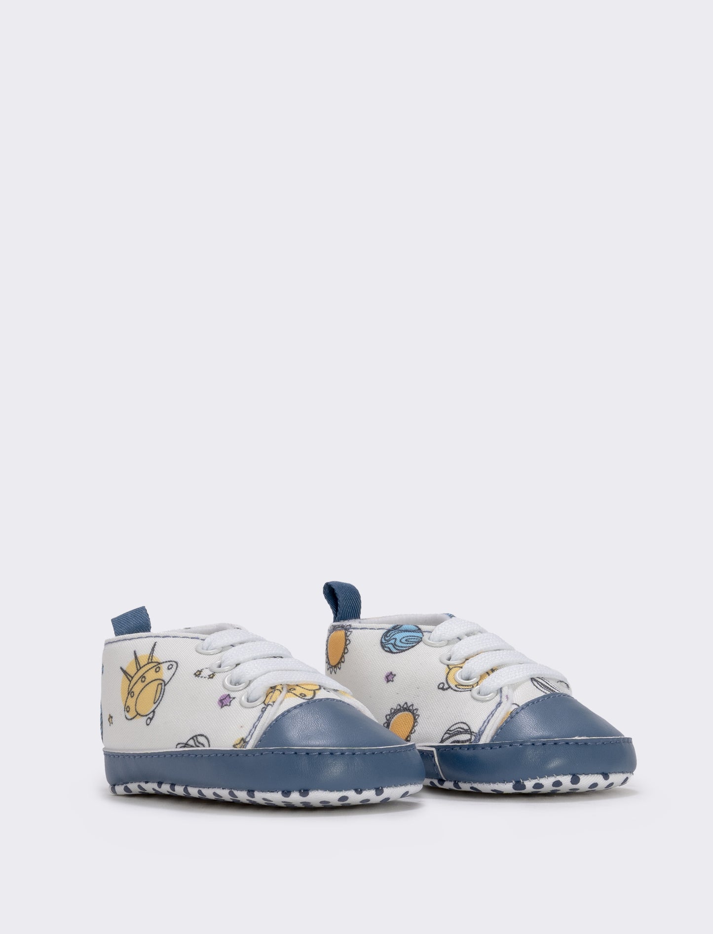 White Baby Shoes with Prints - White