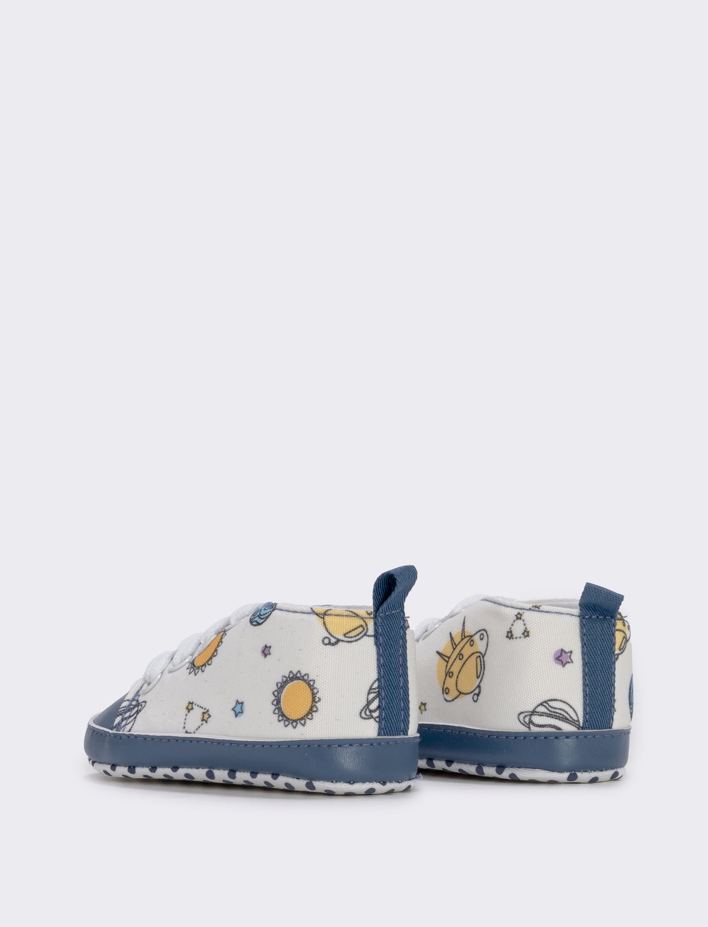 White Baby Shoes with Prints - White