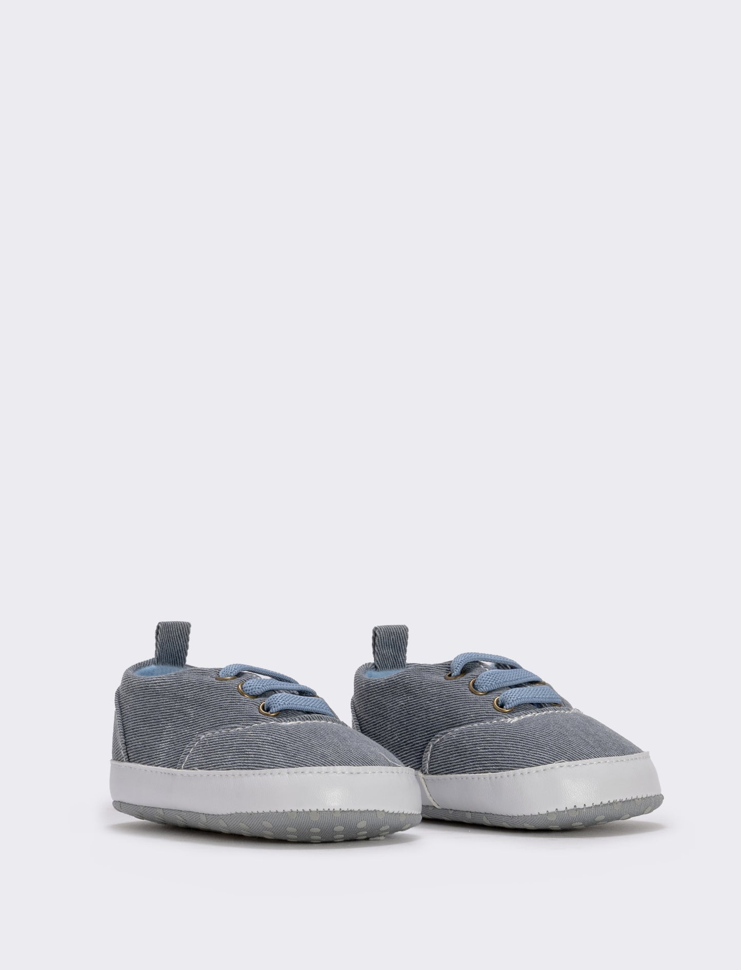 Scarpa in denim per neonato con lacci - Denim