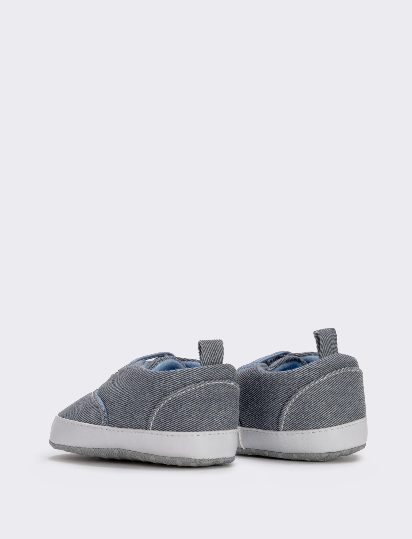 Scarpa in denim per neonato con lacci - Denim