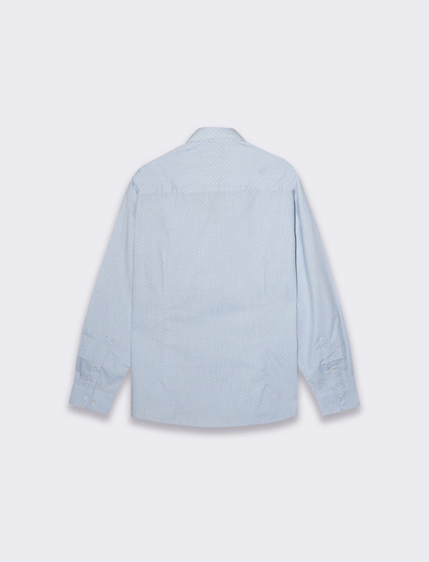 Regular Fit Cotton Blend Shirt with Easy Iron Finish - Sky blue