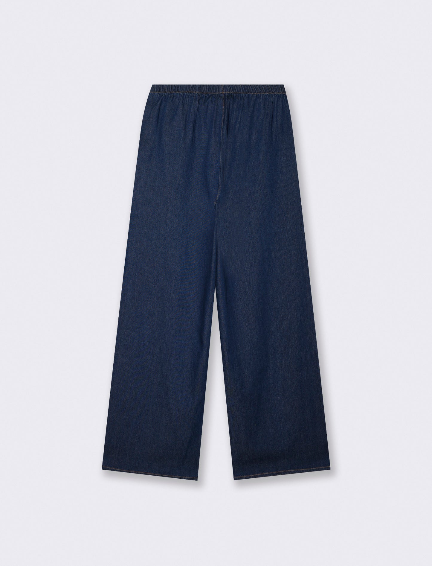 Pantalone jogger wide leg con tasche - DENIM SCURO