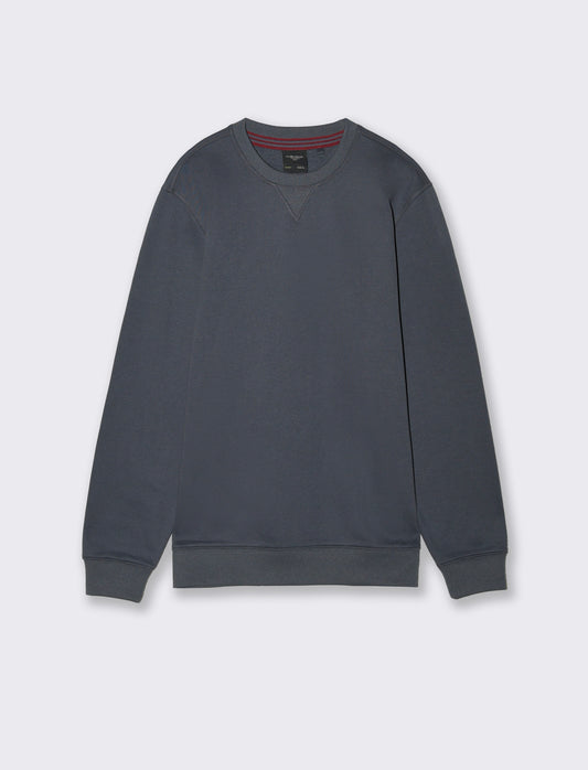 Felpa basic girocollo in misto cotone - Avion