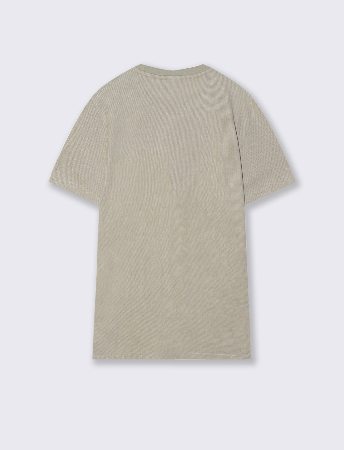 T-shirt Waffle Regular Fit Maniche Corte - Grigio stone