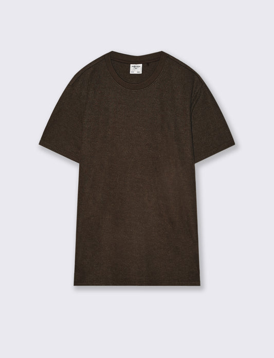 T-shirt Waffle Regular Fit Maniche Corte - Moro