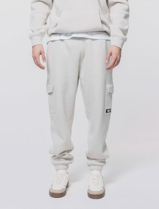Pantaloni in felpa con tasconi laterali - Grigio ghiaccio