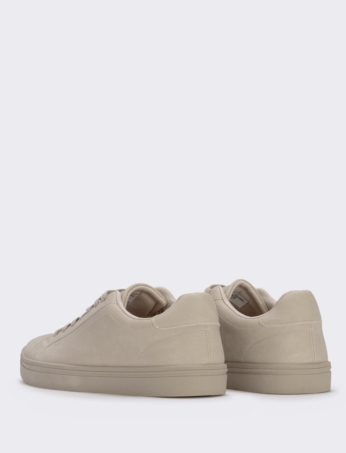 Men's minimal polyurethane sneakers - Beige