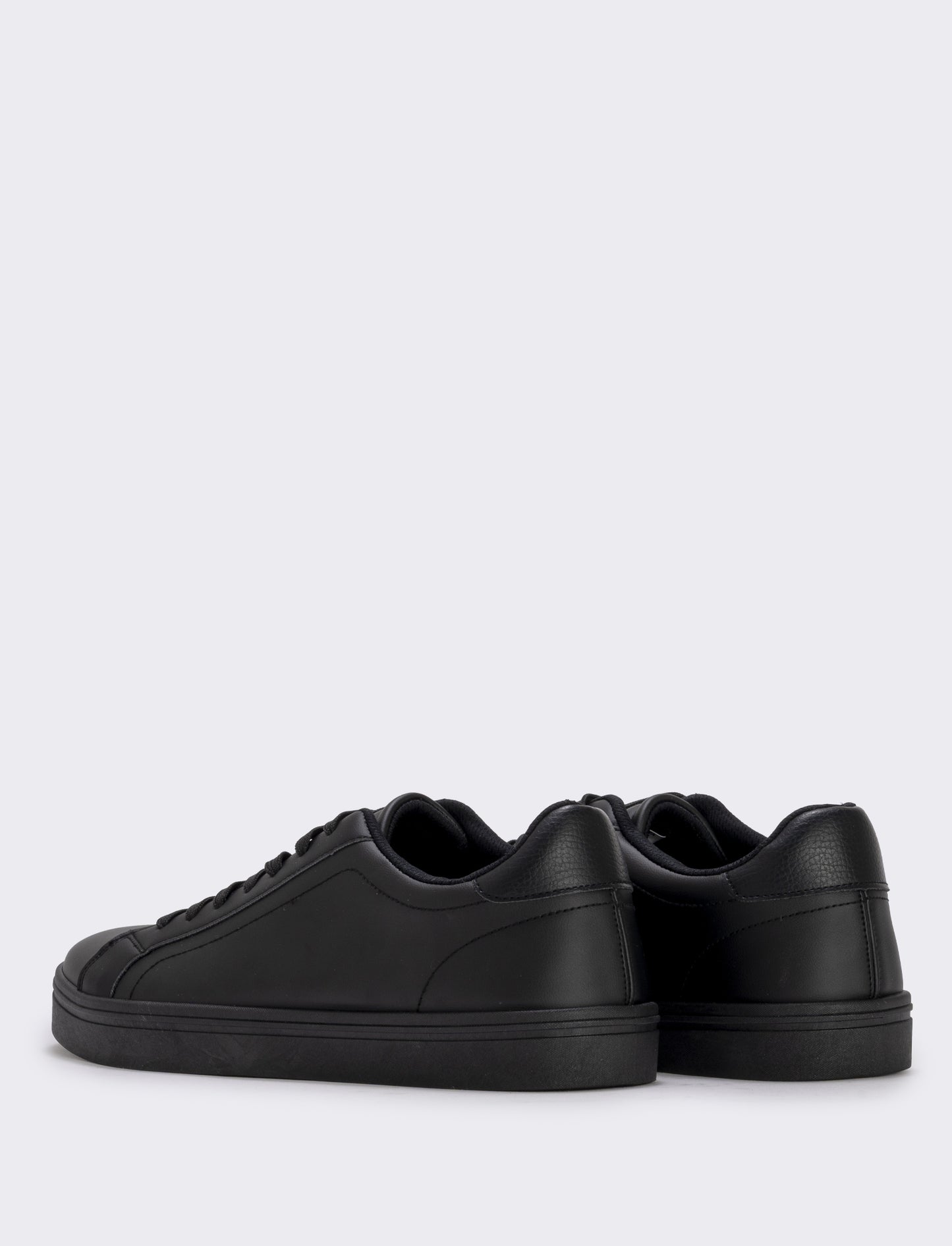 Men's minimal polyurethane sneakers - Black