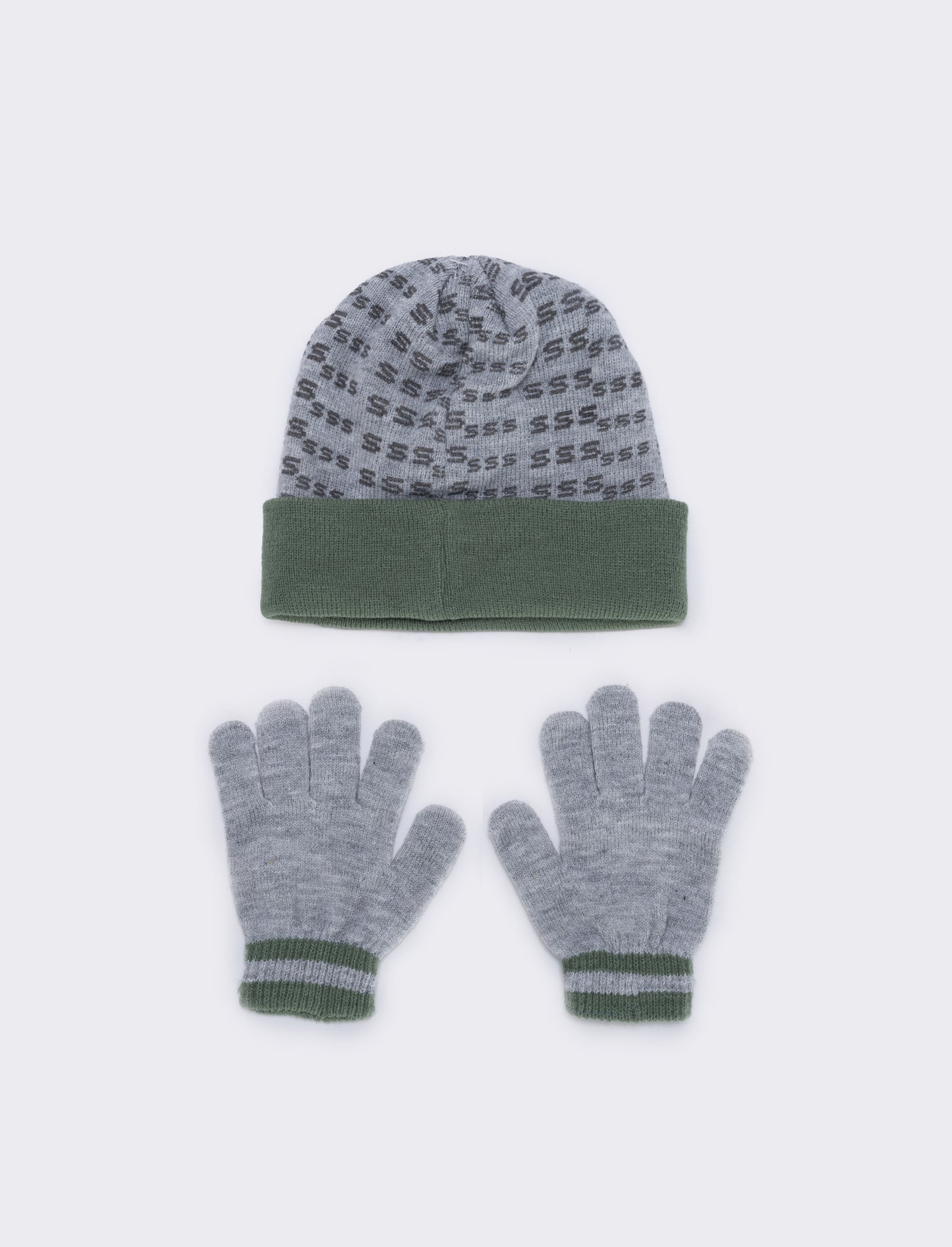 Set cappello e guanti minecraft - Grigio
