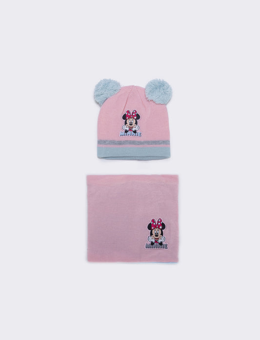 Set collo e cappello minnie - Rosa