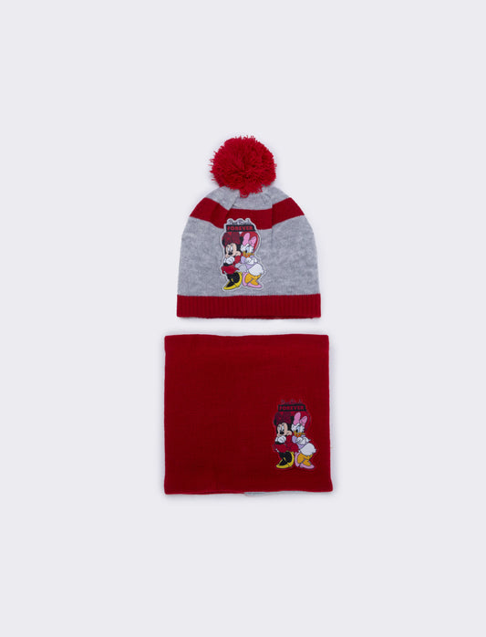 Set collo e cappello minnie - Rosso