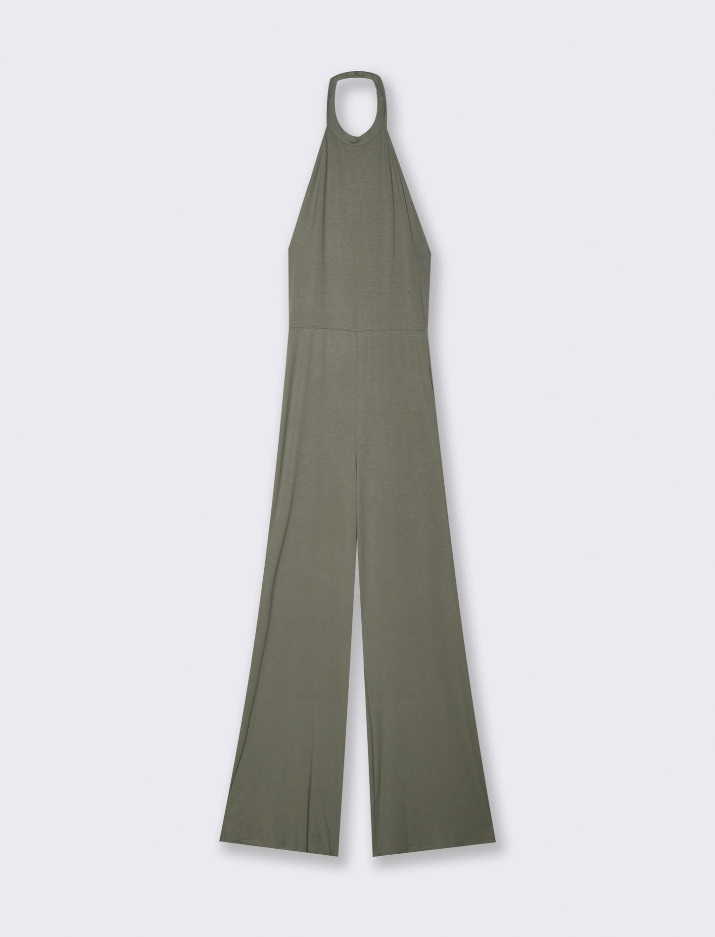 Jump suit con scollo halterneck - Verde salvia