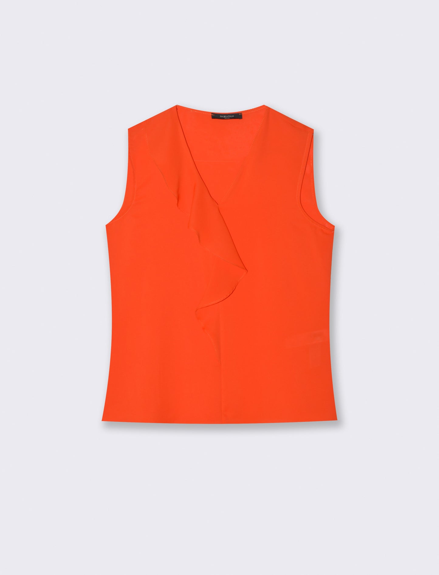 Top con rouches sul davanti - Corallo