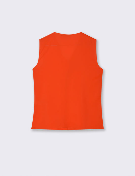 Top con rouches sul davanti - Corallo