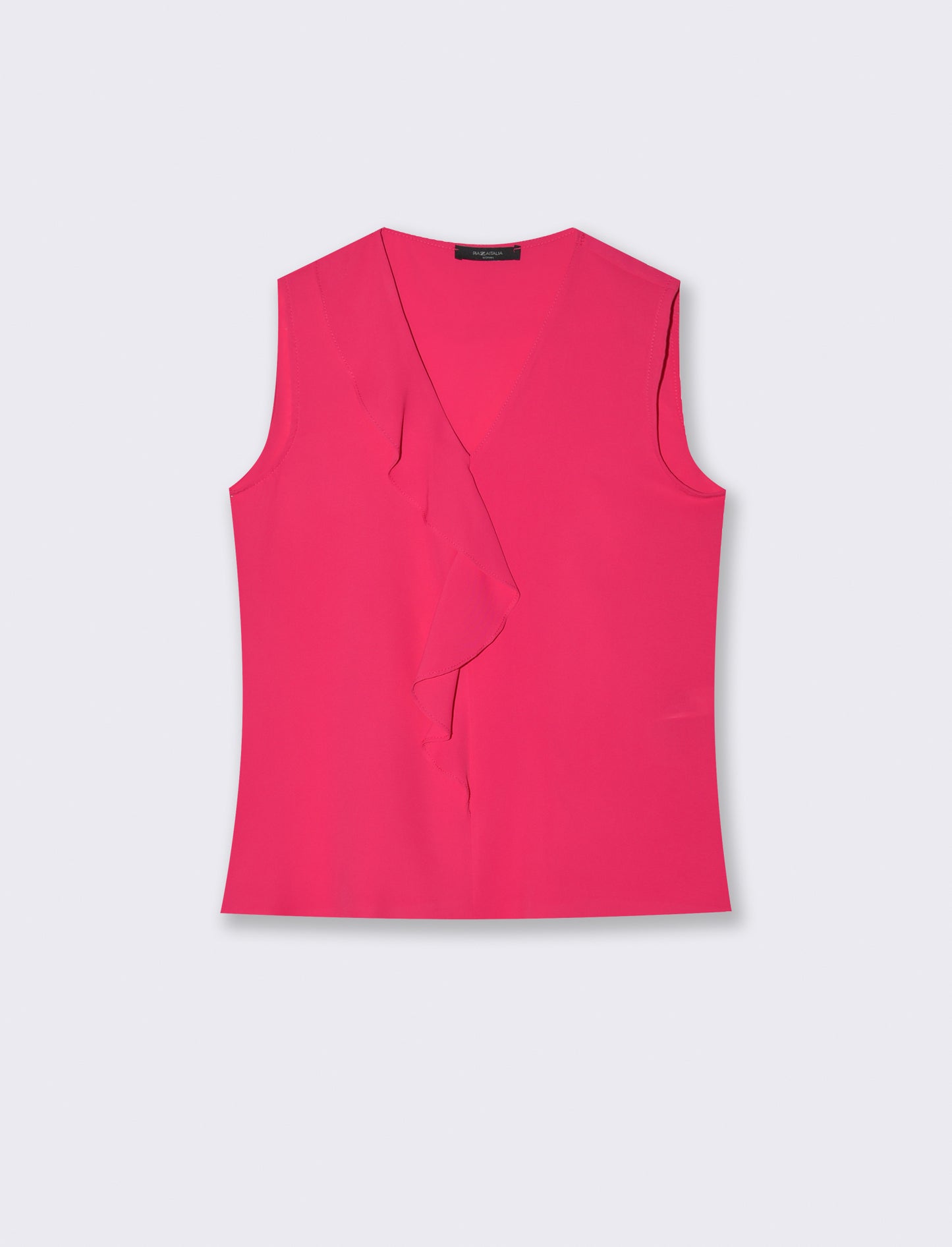 Top con rouches sul davanti - Fuxia