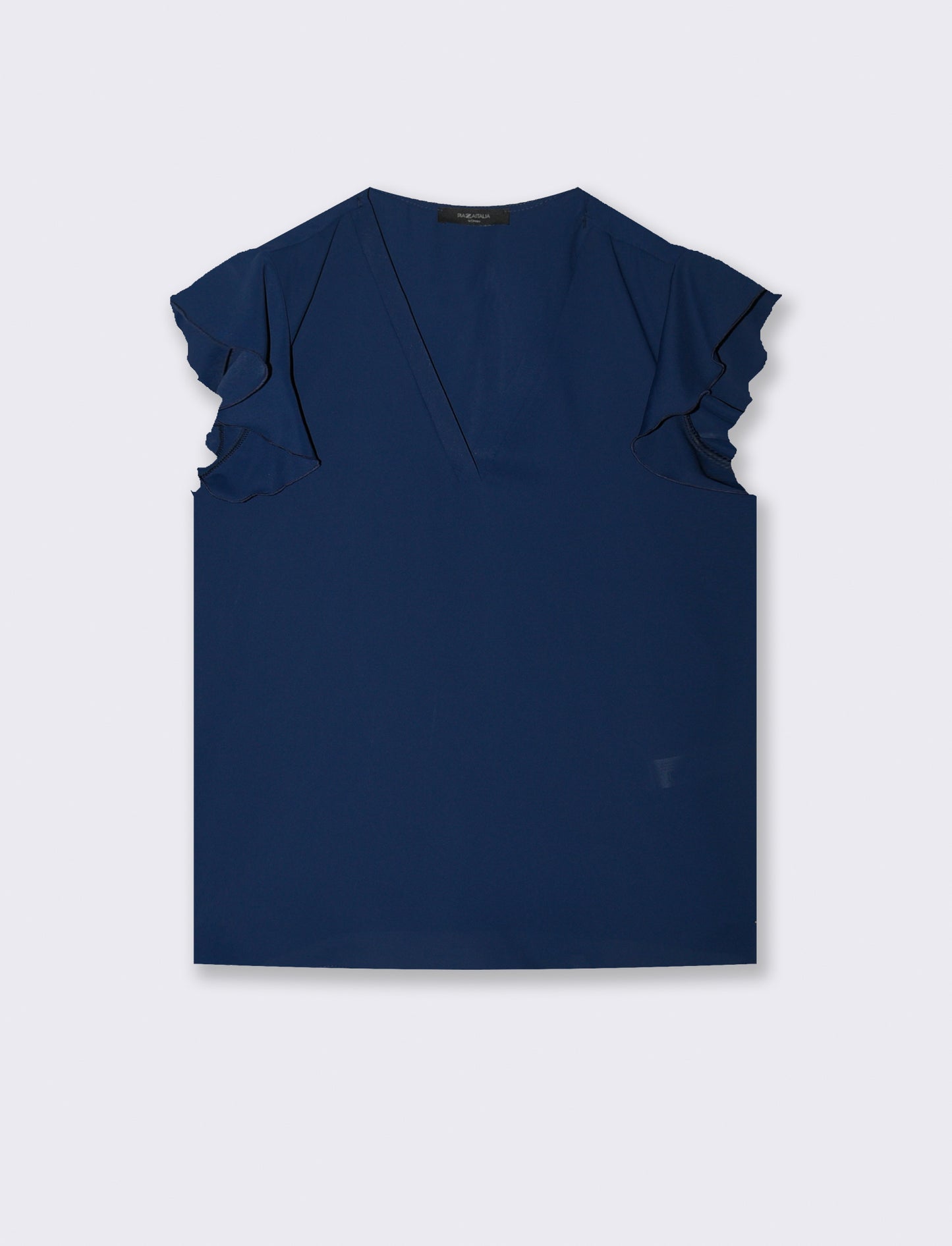Casacca con rouches - Blu