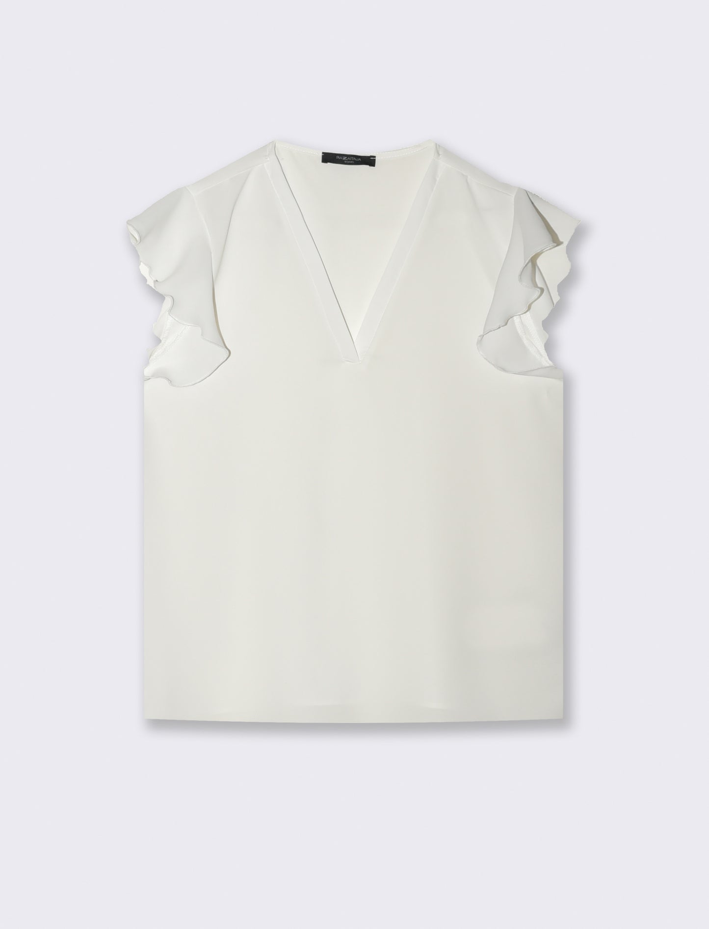 Casacca con rouches - Bianco panna