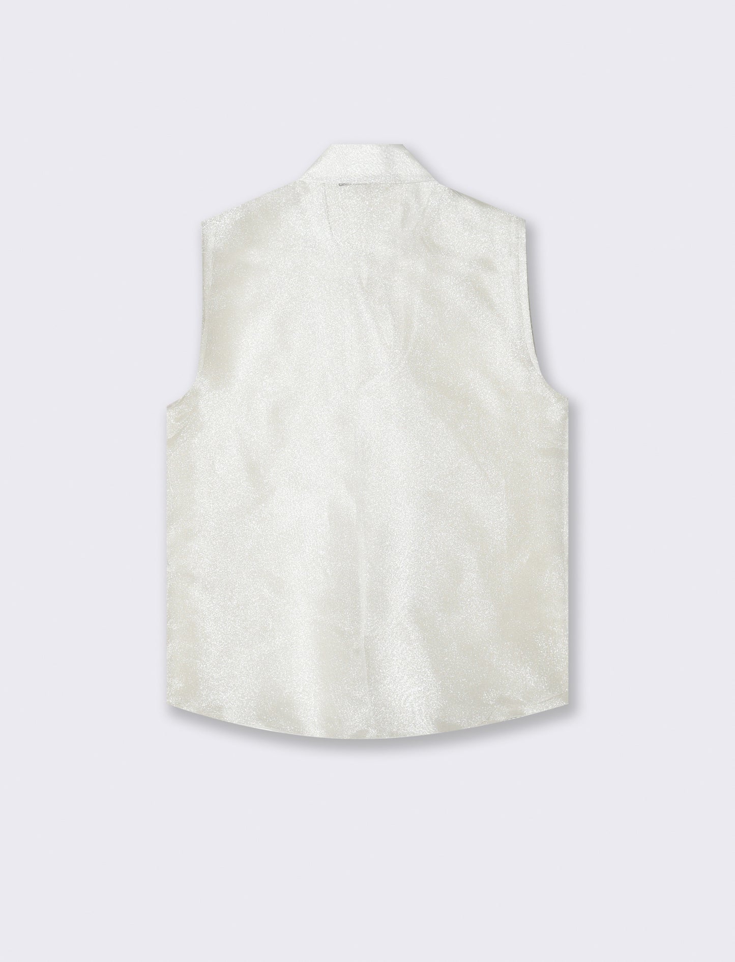 Casacca in organza con rouches - Bianco
