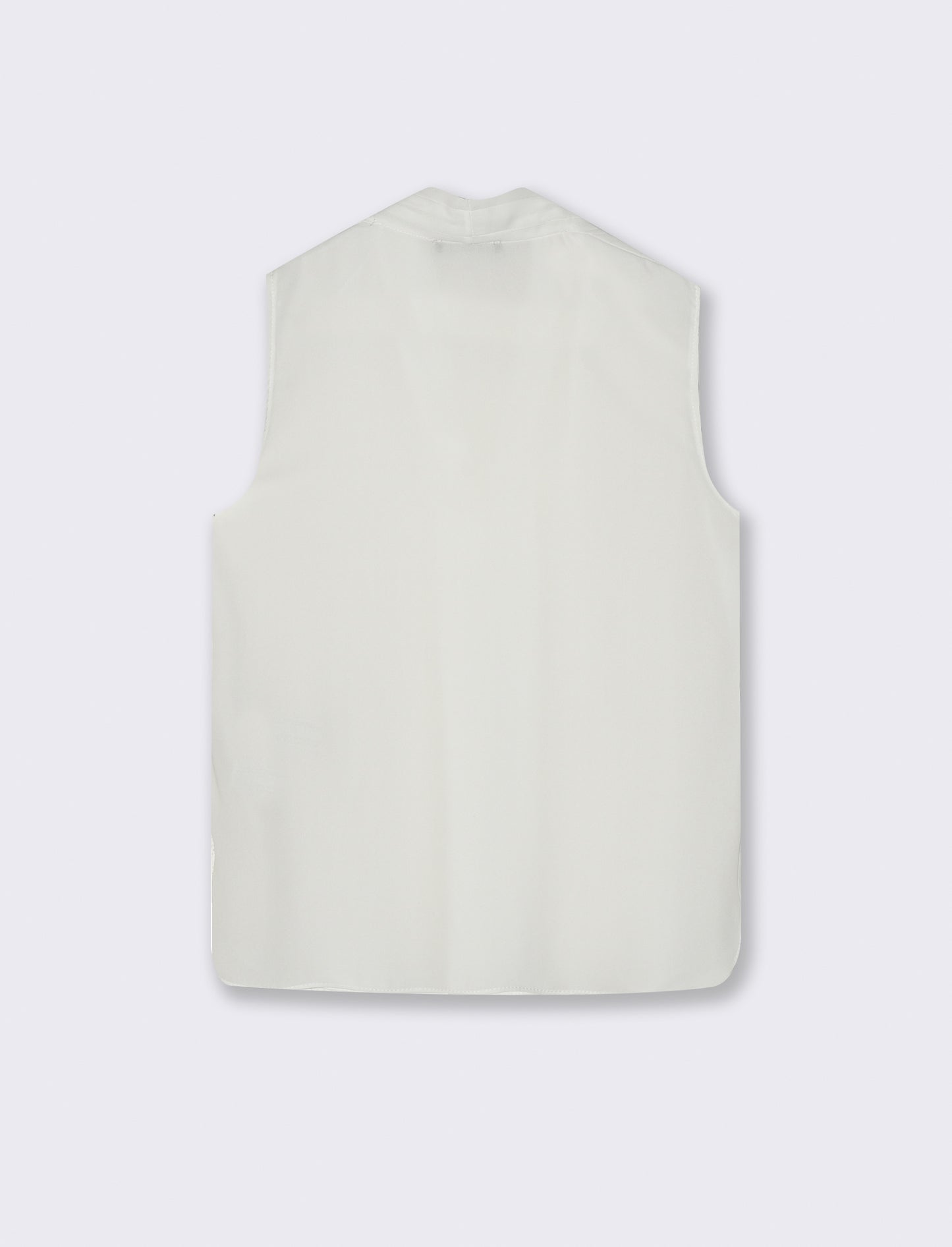 Top con scollo a V - Bianco latte