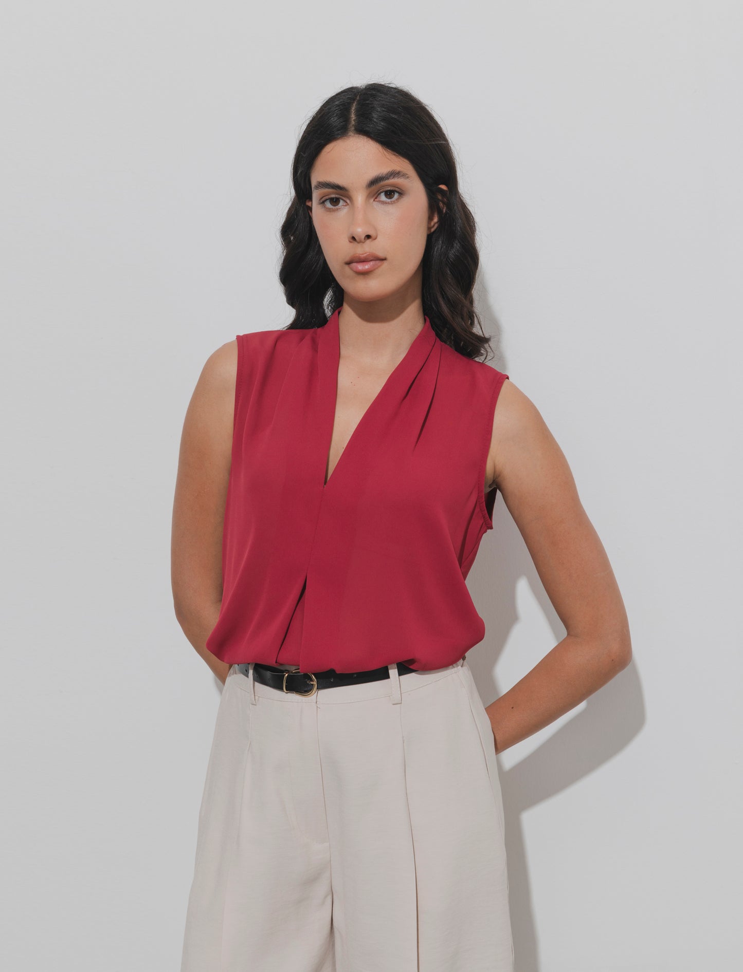 Shorts with belt - Beige