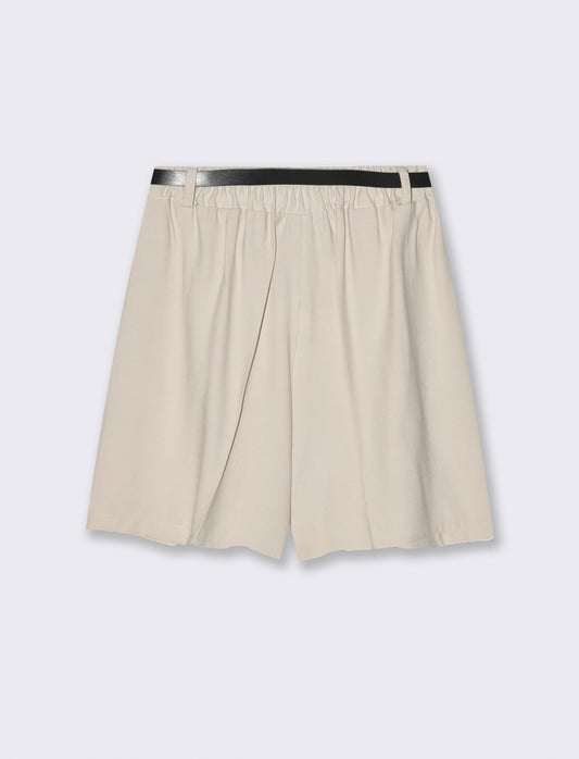 Short con cintura - Beige