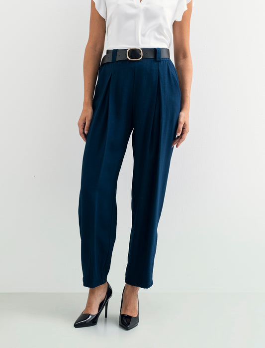 Pantaloni con cintura - Blu