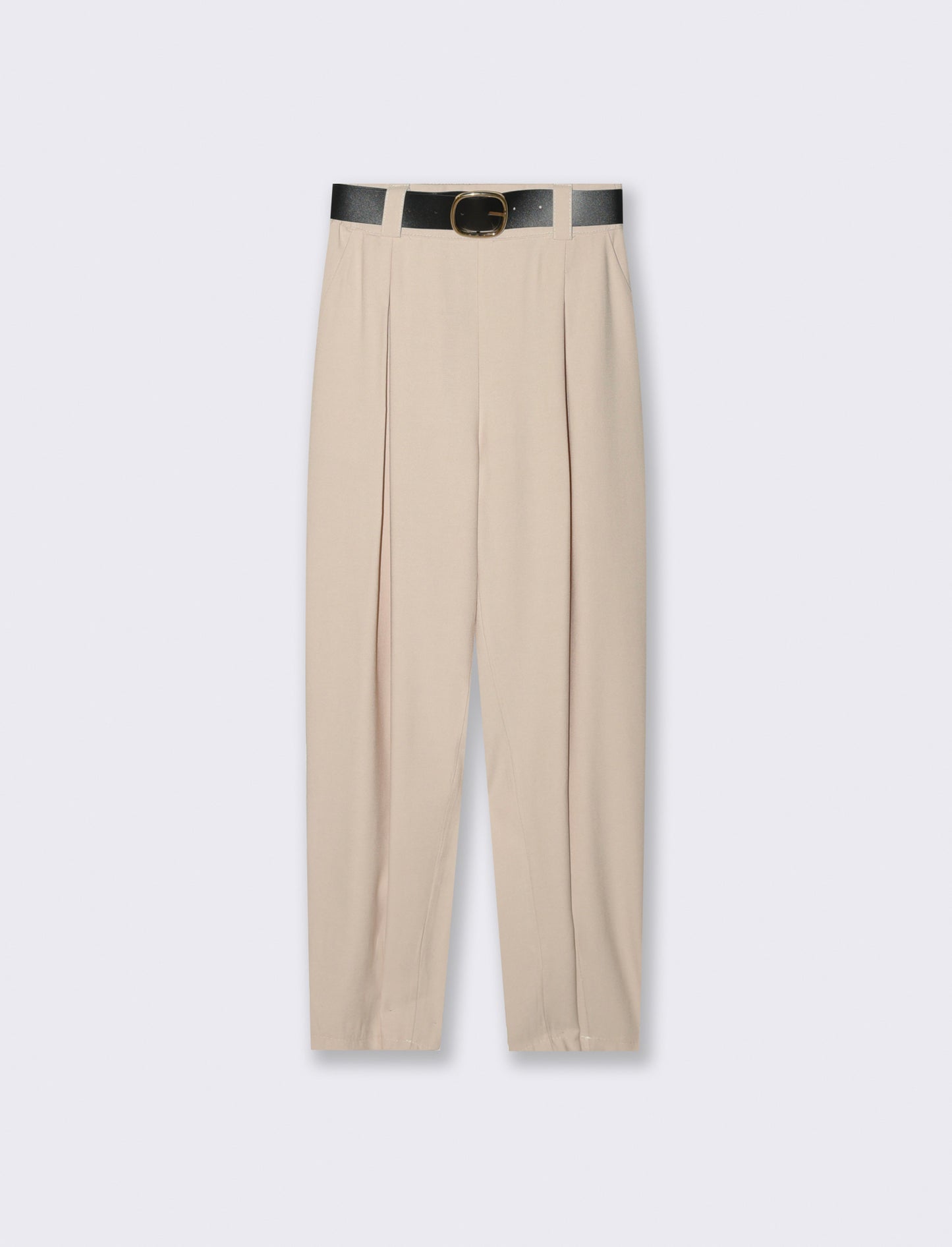 Pantaloni con cintura - Beige