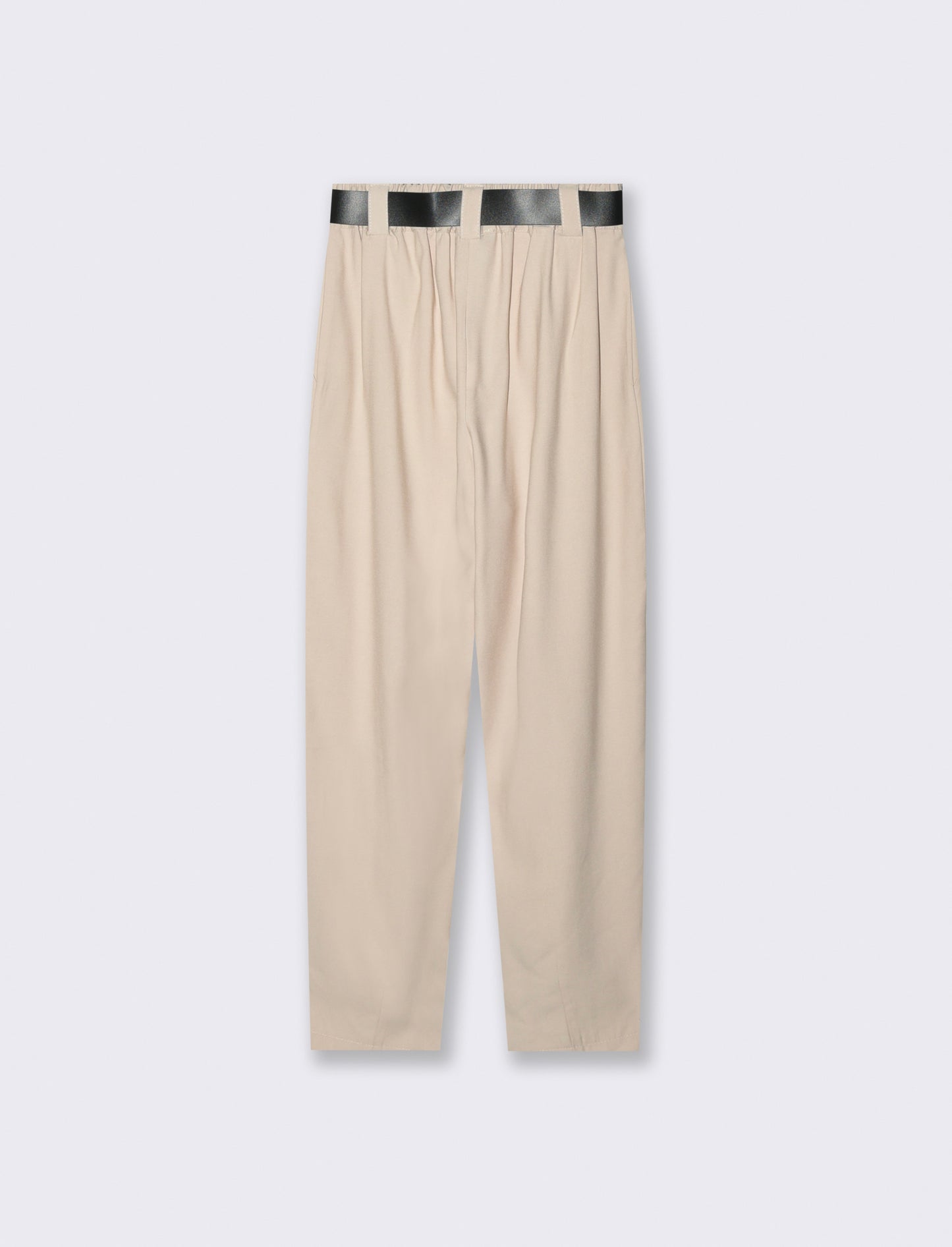Pantaloni con cintura - Beige