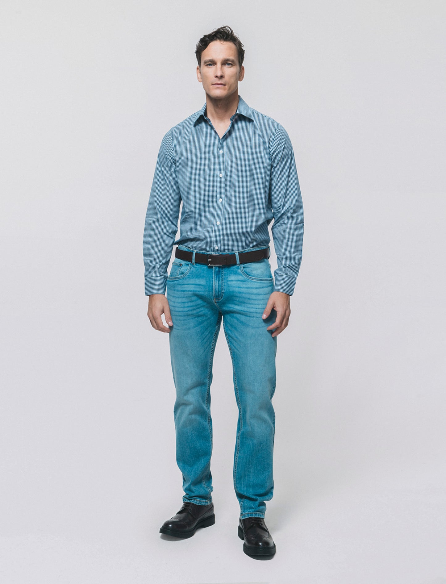 JEANS REGULAR FIT BLU CHIARO SLAVATI - Denim chiaro