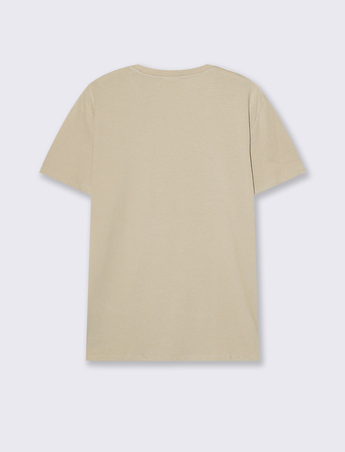 T-SHIRT IN COTONE PREMIUM CON PATCH E STAMPINA - Beige