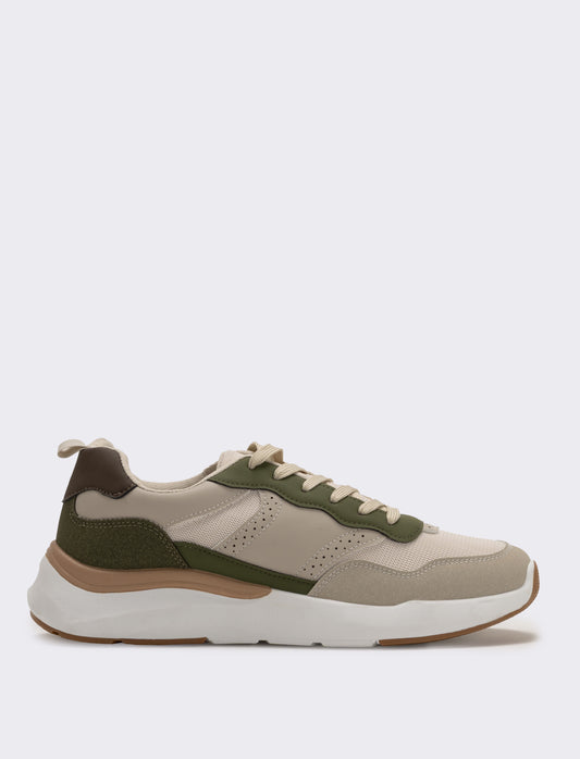 Scarpa beige con inserti colorati da uomo - Beige
