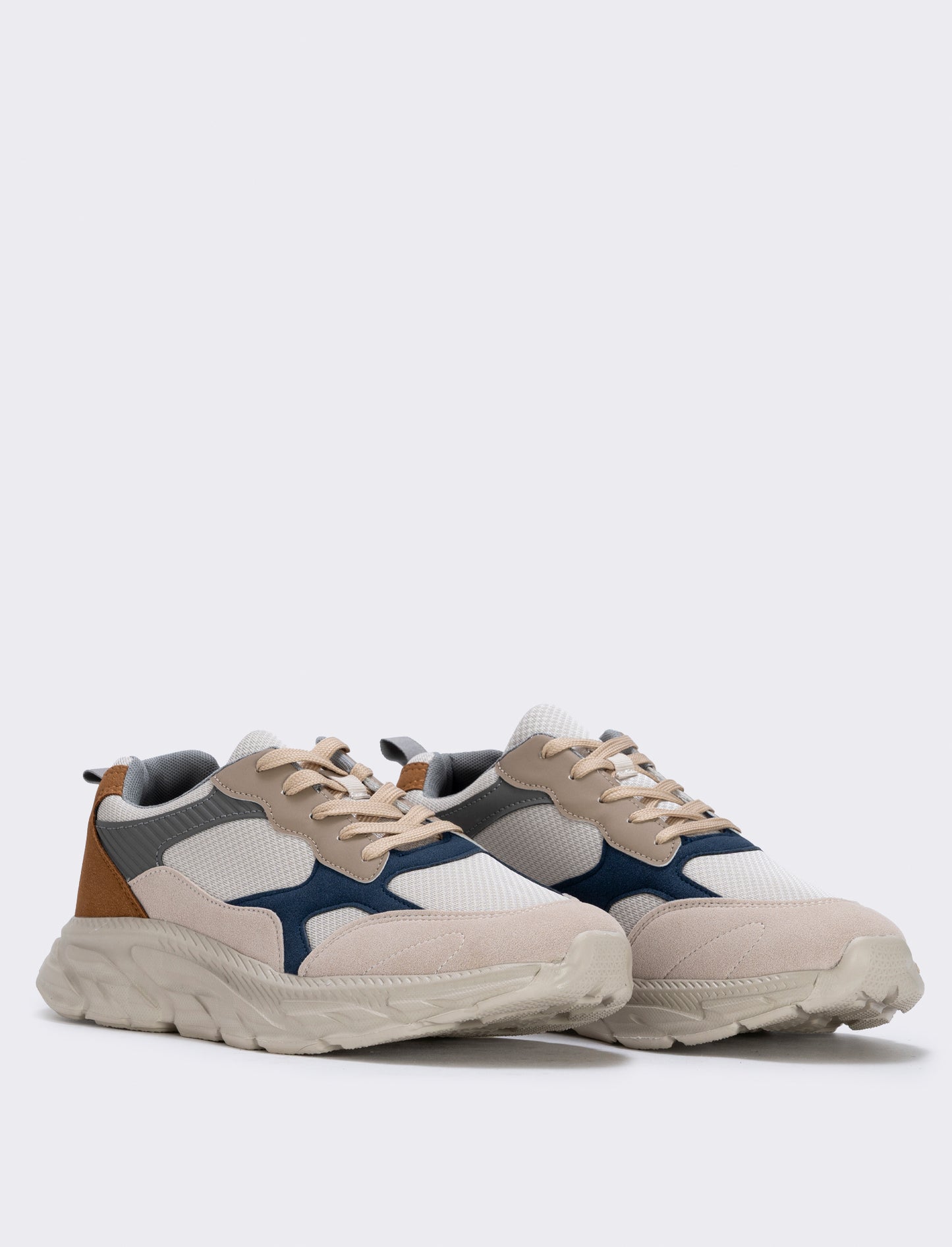 Sneakers beige multicolor da uomo - Beige